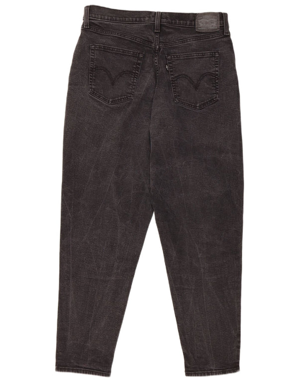 Levi's ženske Mom Jean sužene traperice visokog struka W32 L29 crni pamuk