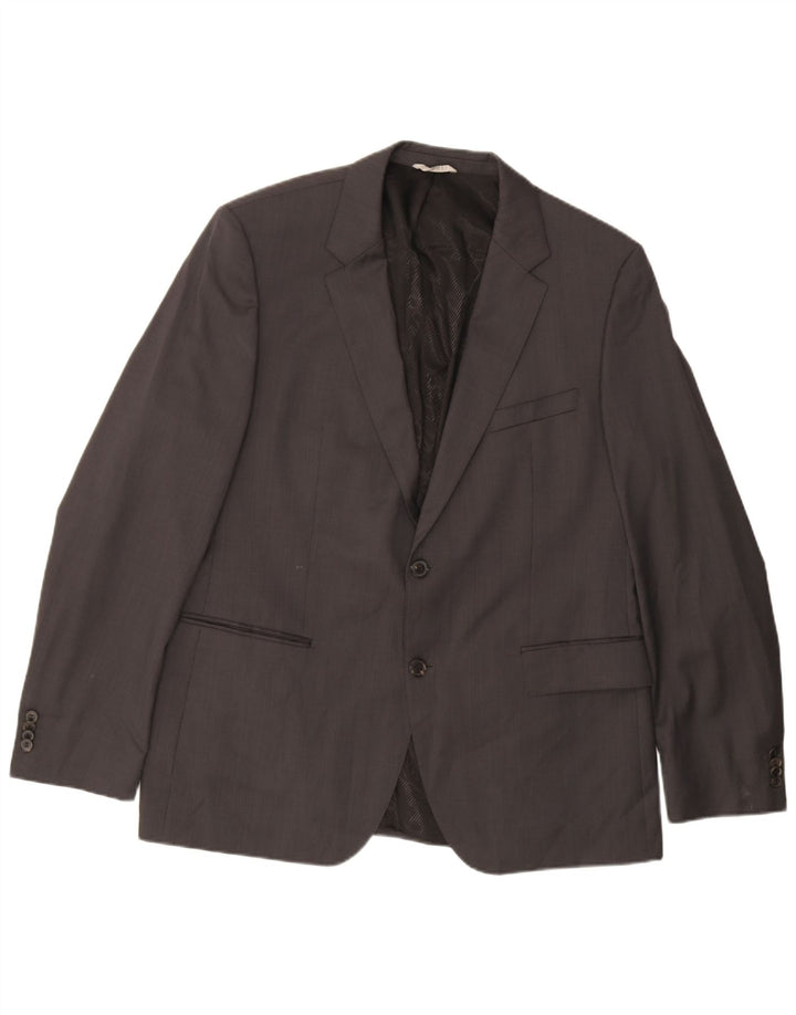 Hugo Boss muška jakna sa 2 gumba EU 56 3XL siva djevičanska vuna