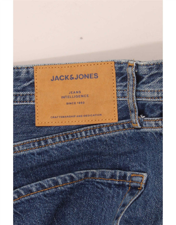 Jack & Jones muške ravne traperice W32 L32 plavi pamuk