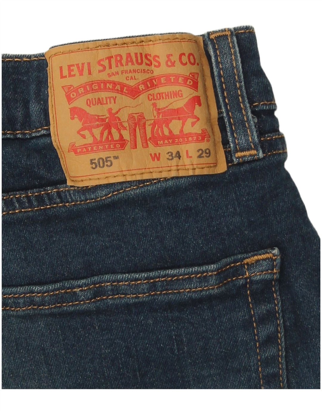 Levi's muške 505 ravne traperice W34 L29 plavi pamuk