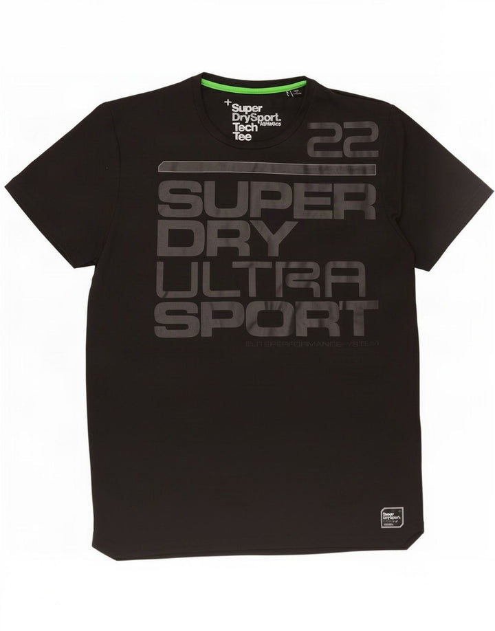Superdry muška grafička majica kratkih rukava XL crni poliester