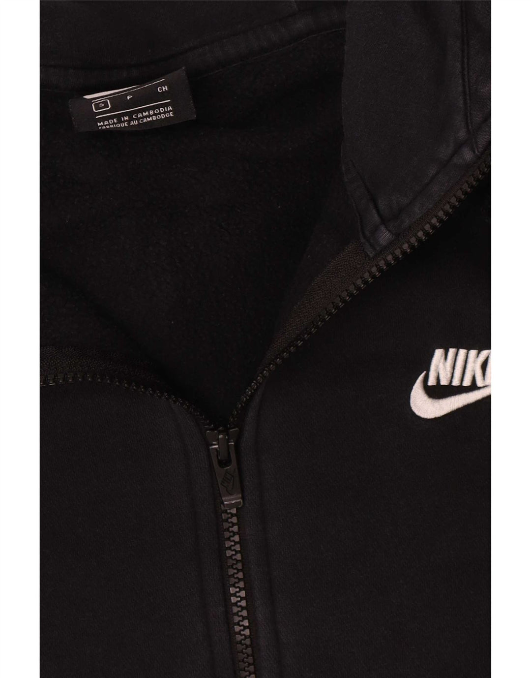 Nike muški pulover s kapuljačom na patentni zatvarač mali crni pamuk