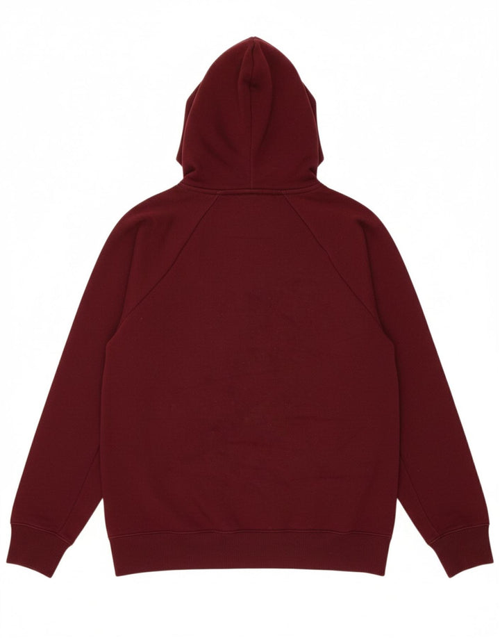 KICKERS Mens Zip Hoodie Sweater Medium Burgundy Polyester