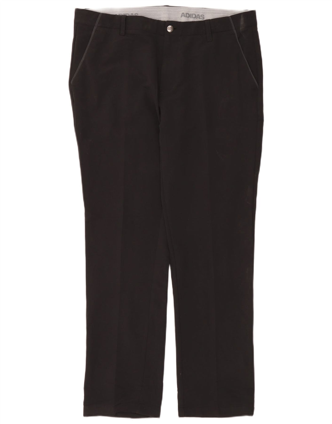 Adidas muške ravne chino hlače W36 L32 crni poliester