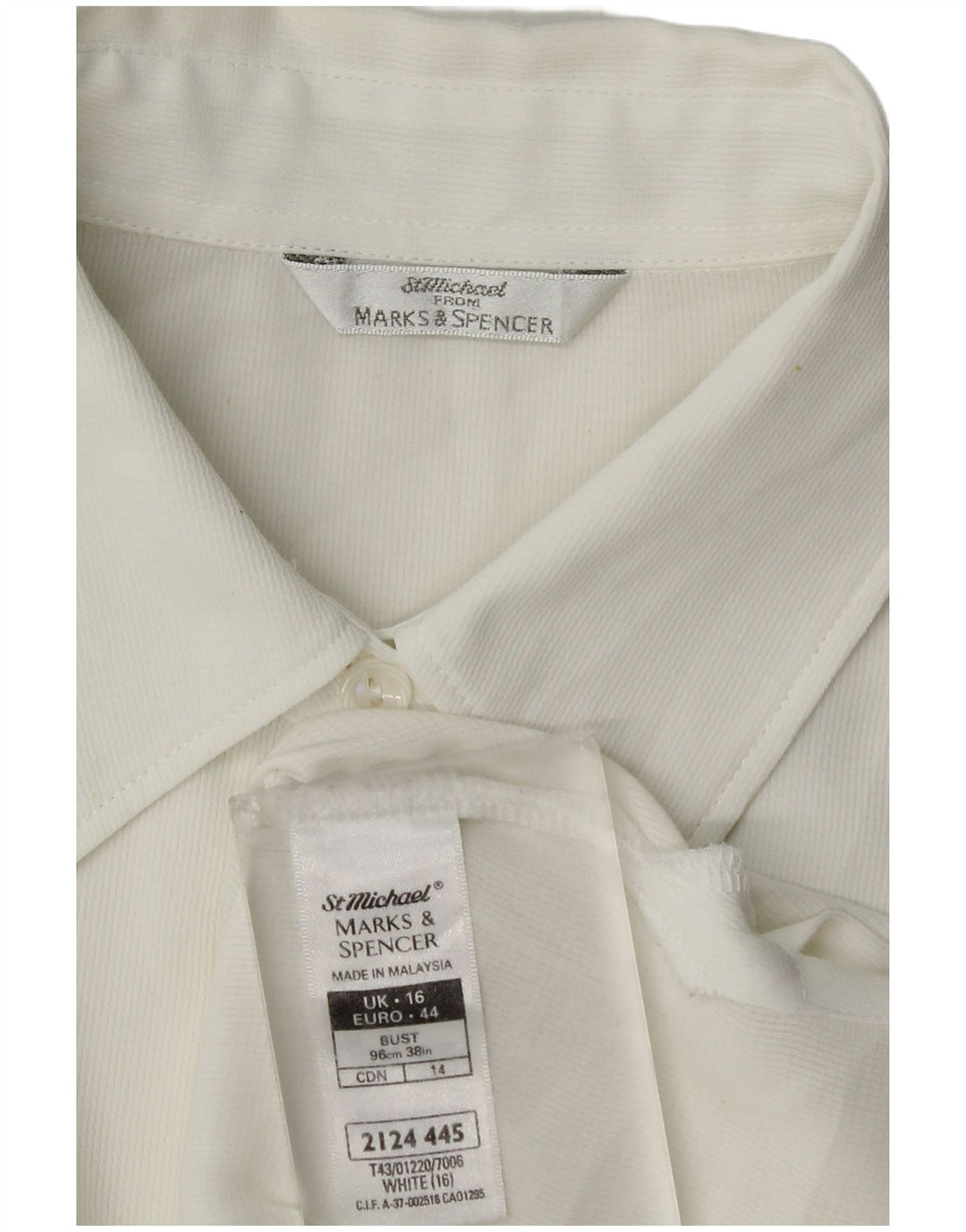 Marks & Spencer ženska košulja bez rukava UK 16 Veliki bijeli poliester