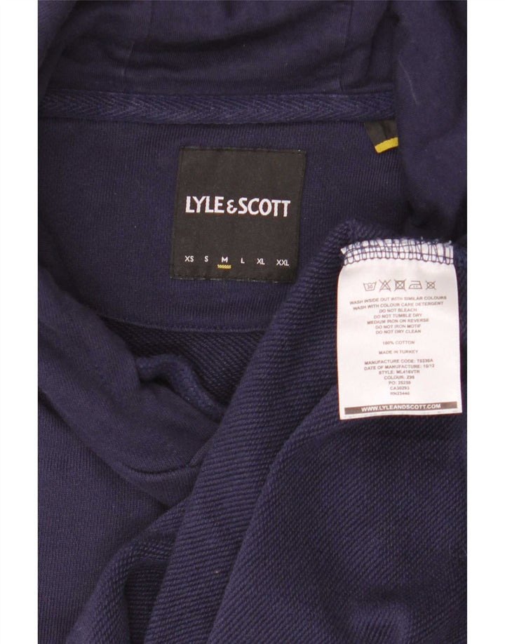 Lyle & Scott muška majica s kapuljačom Srednje tamnoplavi pamuk