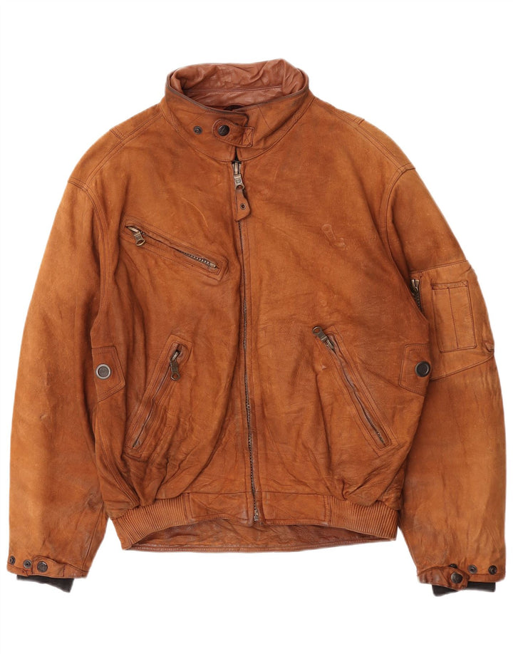 Dainese muška široka kožna jakna IT 50 srednje smeđe kože