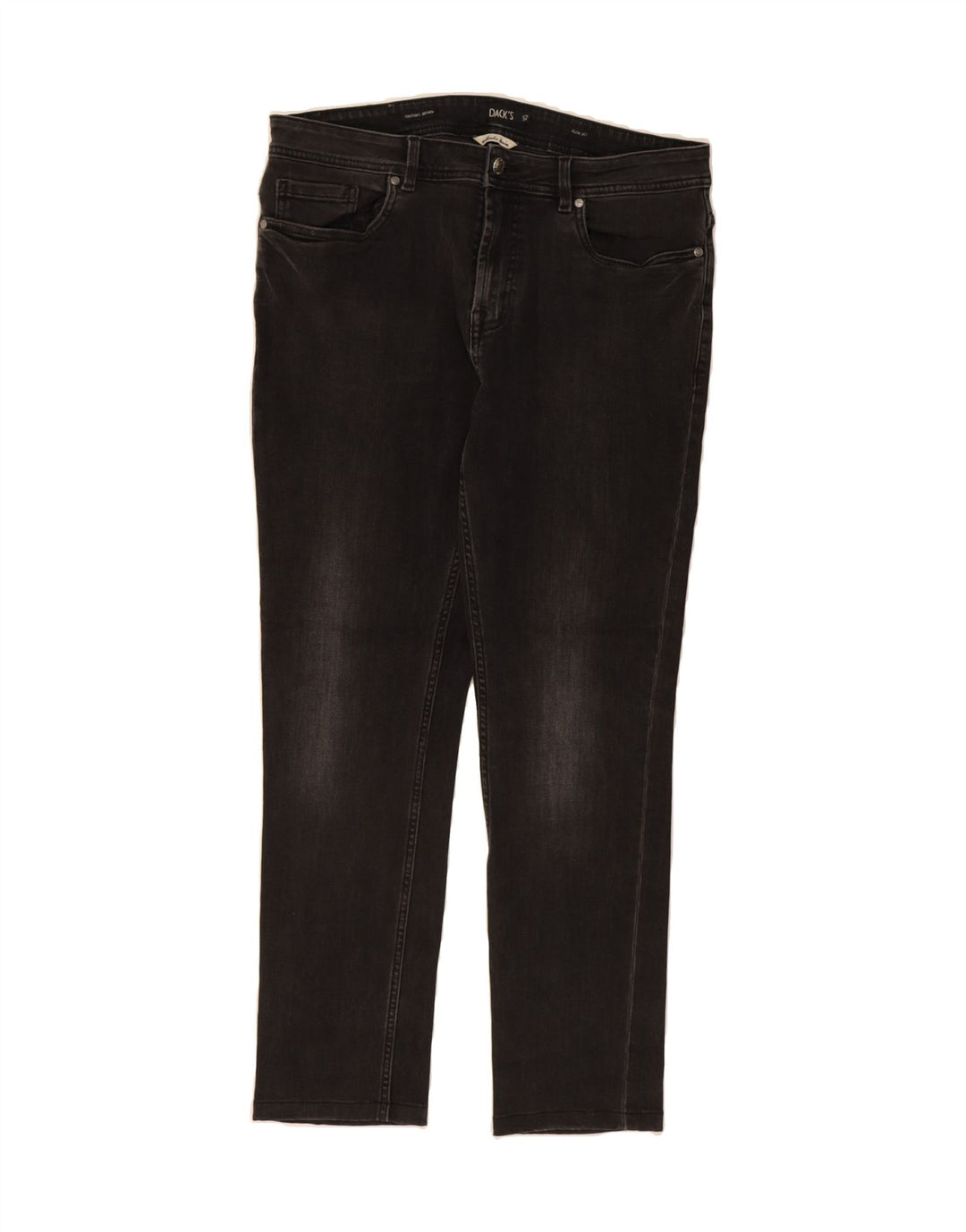 DACK'S Mens Slim Jeans IT 52 XL W36 L29 Black Cotton Vintage Dack's and Second-Hand Dack's from Messina Hembry 