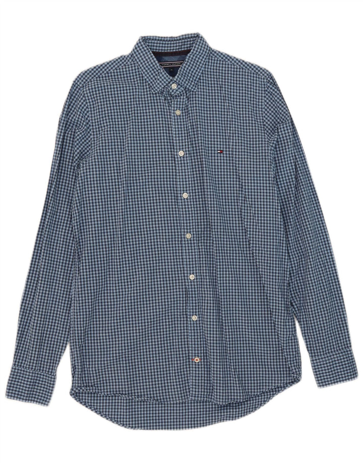 Tommy Hilfiger muška uska košulja srednje plave boje gingham pamuka