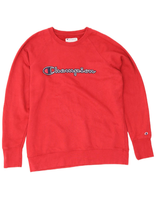 Champion Mens Graphic Regular Fit Sweatshirt Jumper Medium Red Cotton