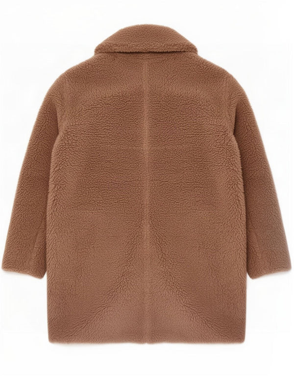Zara ženski preveliki kaput od umjetnog krzna UK 10 Small Brown