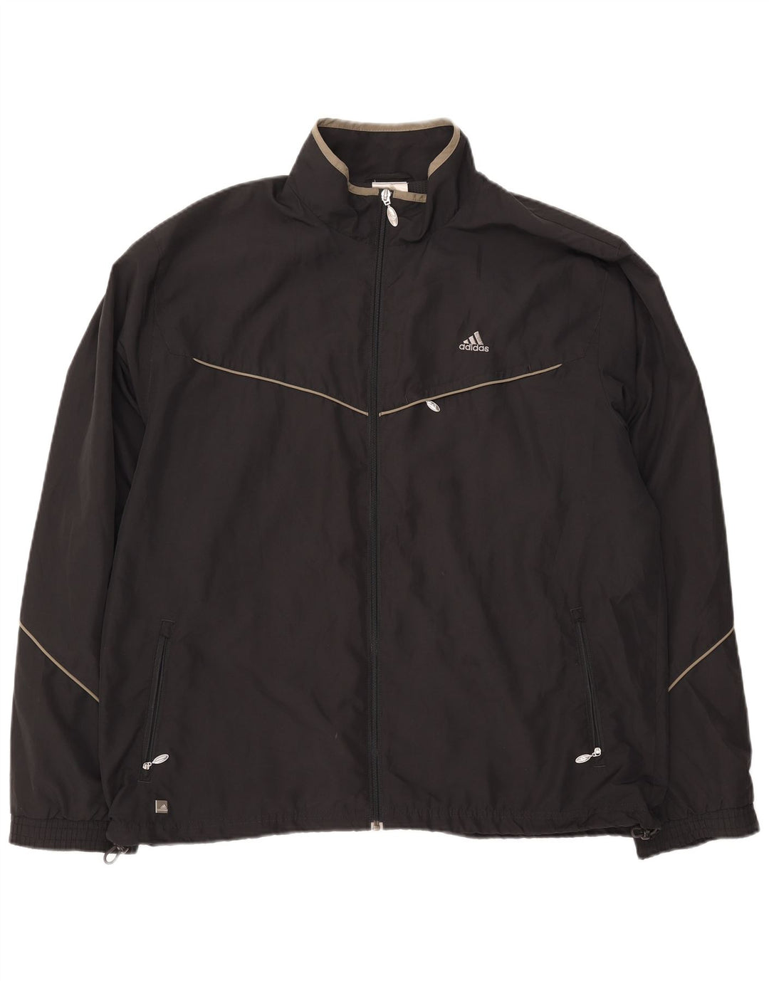ADIDAS Mens Rain Jacket XL Black Polyester