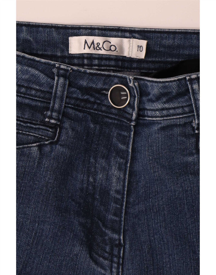 Ženske traperice M&Co Bootcut UK 10 male W28 L28 plava viskoza