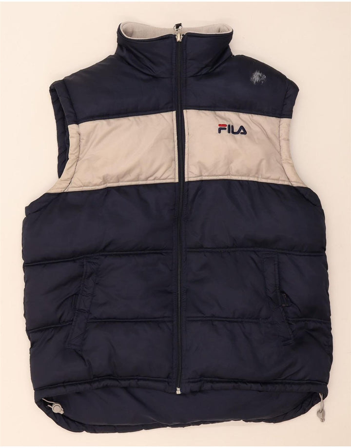 Fila muška podstavljena jakna UK 38 srednje tamnoplave poliamidne boje