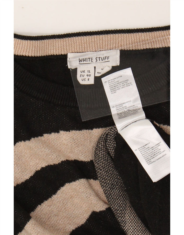 WHITE STUFF Womens Loose Fit Crew Neck Jumper Sweater UK 12 Medium  Black