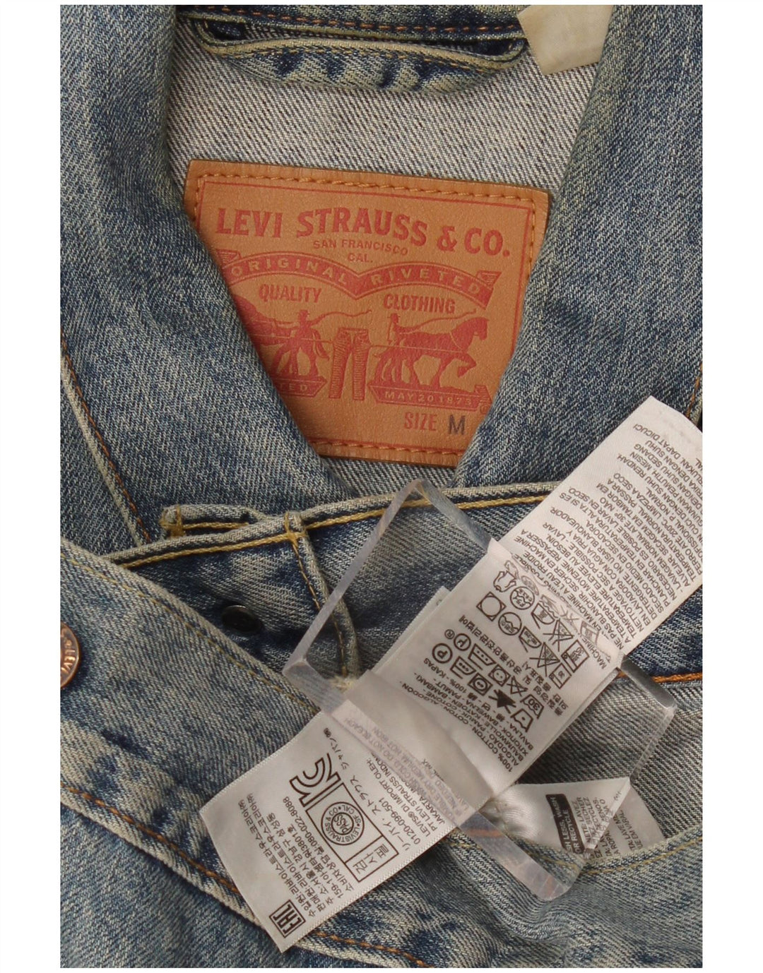 LEVI'S muška traper jakna UK 38 srednje plavi pamuk