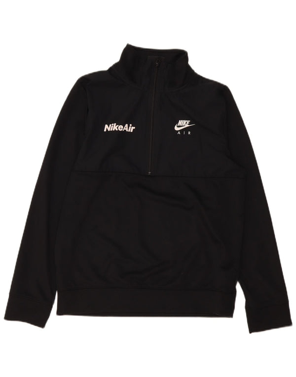 Nike Boys Standardna majica s izrezom s patentnim zatvaračem 13-14 godina XL crna
