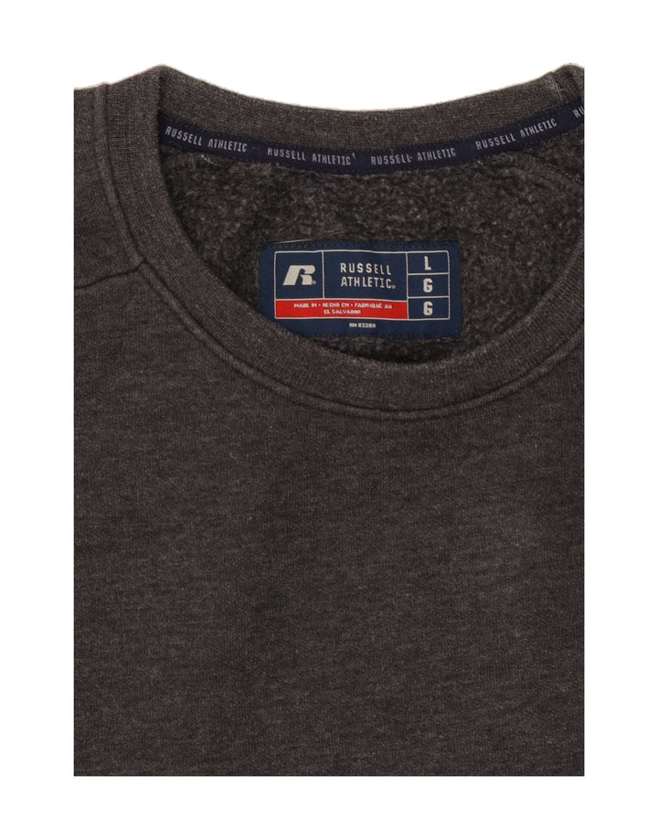 RUSSELL ATHLETIC Mens Sweatshirt Jumper Large Grey Cotton Vintage Russell Athletic and Second-Hand Russell Athletic from Messina Hembry 