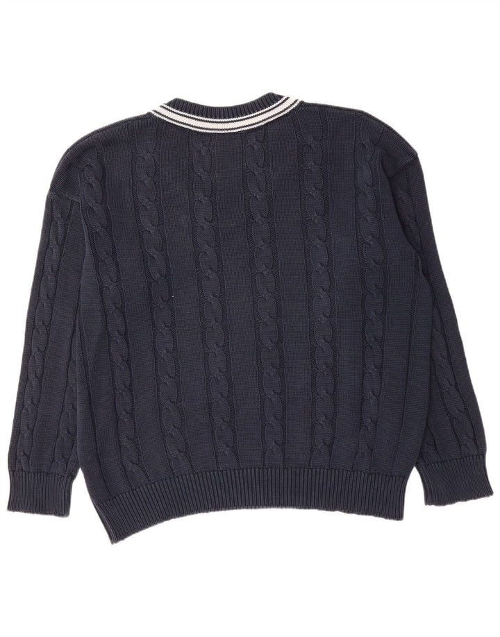 LACOSTE Muški džemper s V-izrezom, veličina 6 XL, tamnoplavi pamuk