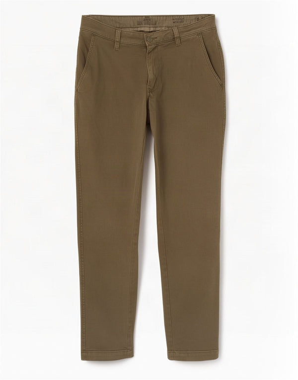 Levi's uske muške sužene chino hlače W32 L30 Kaki pamuk