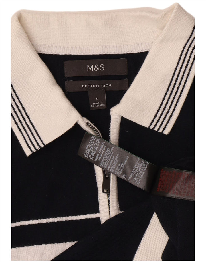 Marks & Spencer muška polo majica velika tamnoplava prugasta majica