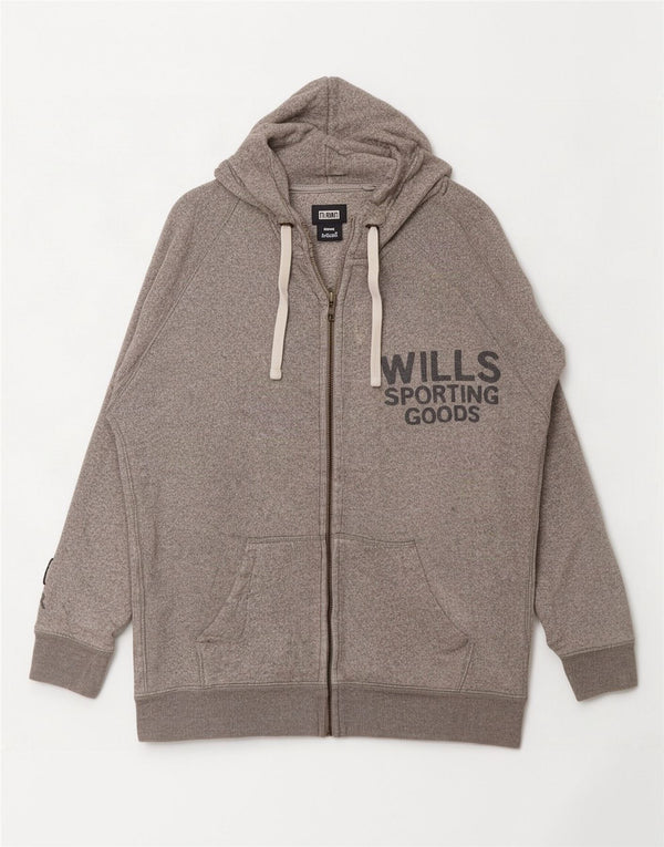Jack Wills Ženska majica s kapuljačom s patentnim zatvaračem UK 8 Mali sivi flekasti pamuk