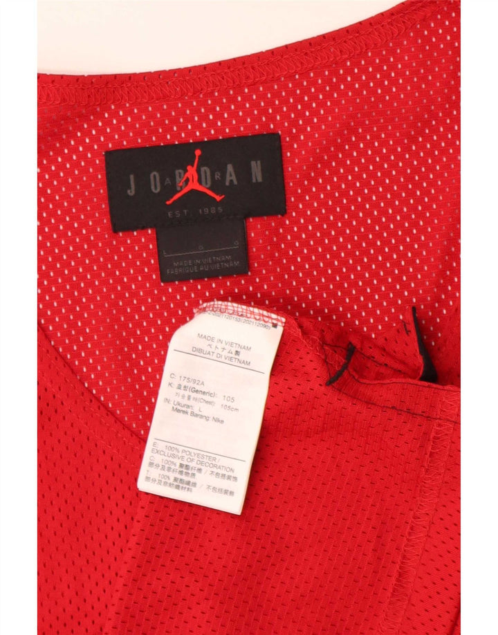 Jordan muški Dri Fit prsluk Veliki crveni poliester