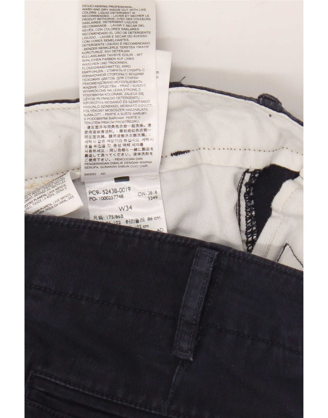 Levi's muške chino kratke hlače W34 veliki tamnoplavi pamuk