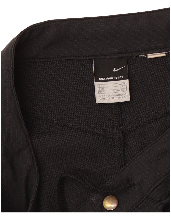 Nike ženske ravne vodootporne hlače UK 8 male W30 L30 crne paisley boje
