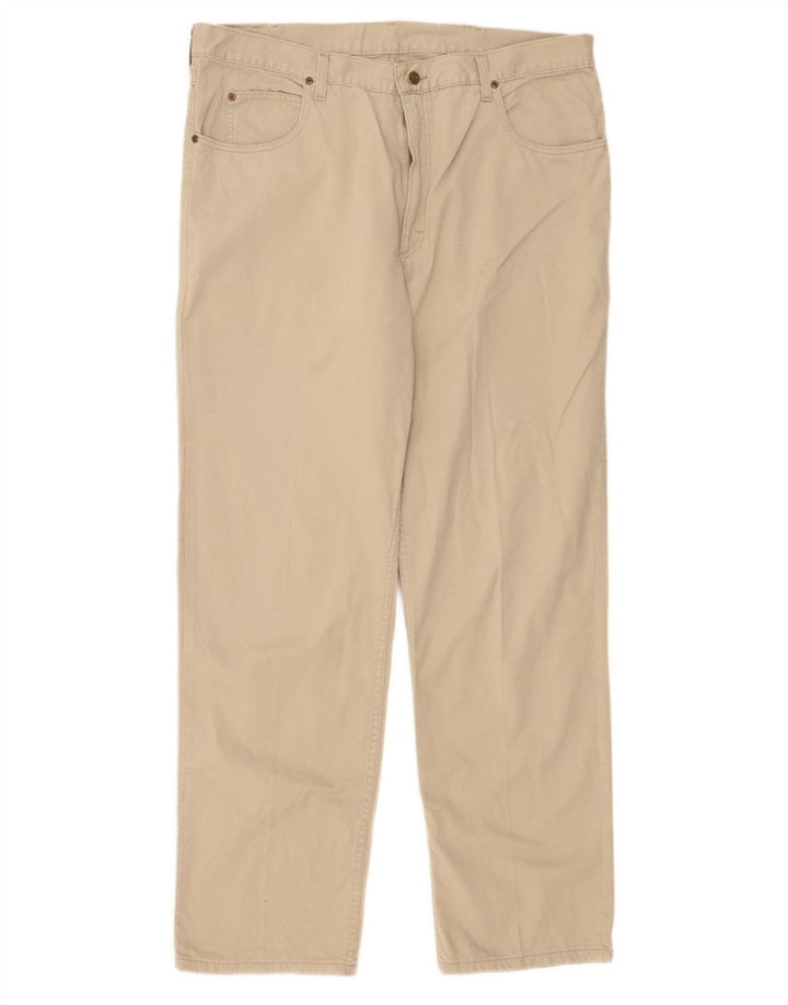 LEE Mens Straight Casual Trousers W40 L33 Beige