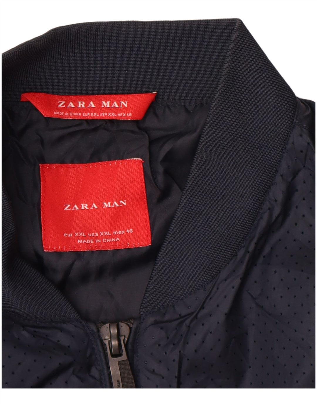 ZARA muška bomber jakna UK 44 2XL tamnoplavi poliester