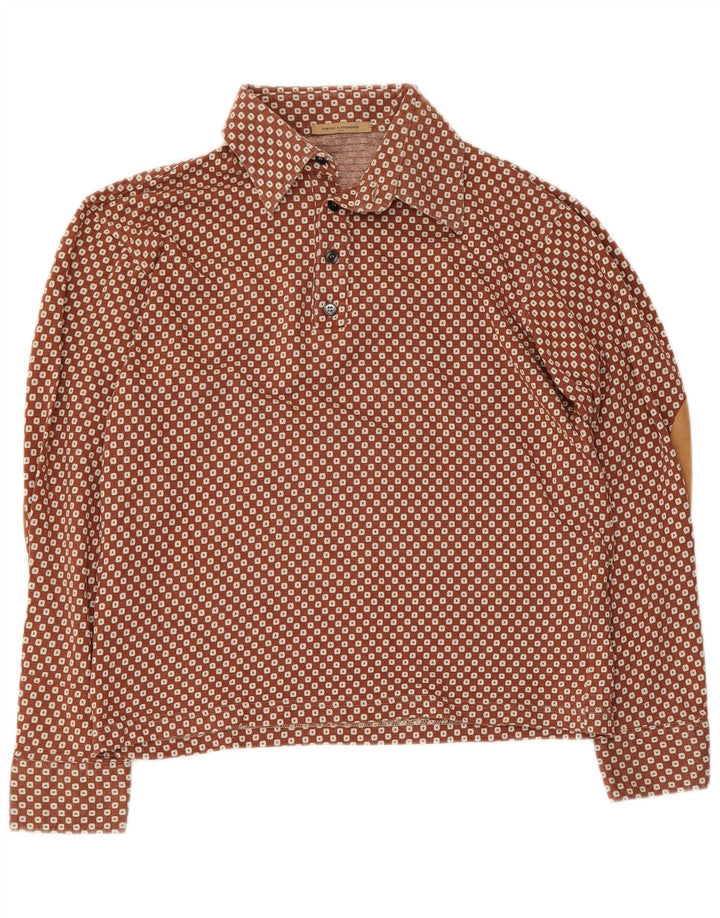 Daniele Alessandrini ženski pulover košulja UK 16 Large Brown Geometric
