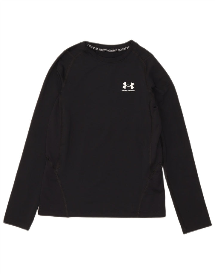 Under Armour Boys Heat Gear Top dugih rukava 9-10 godina srednje crna