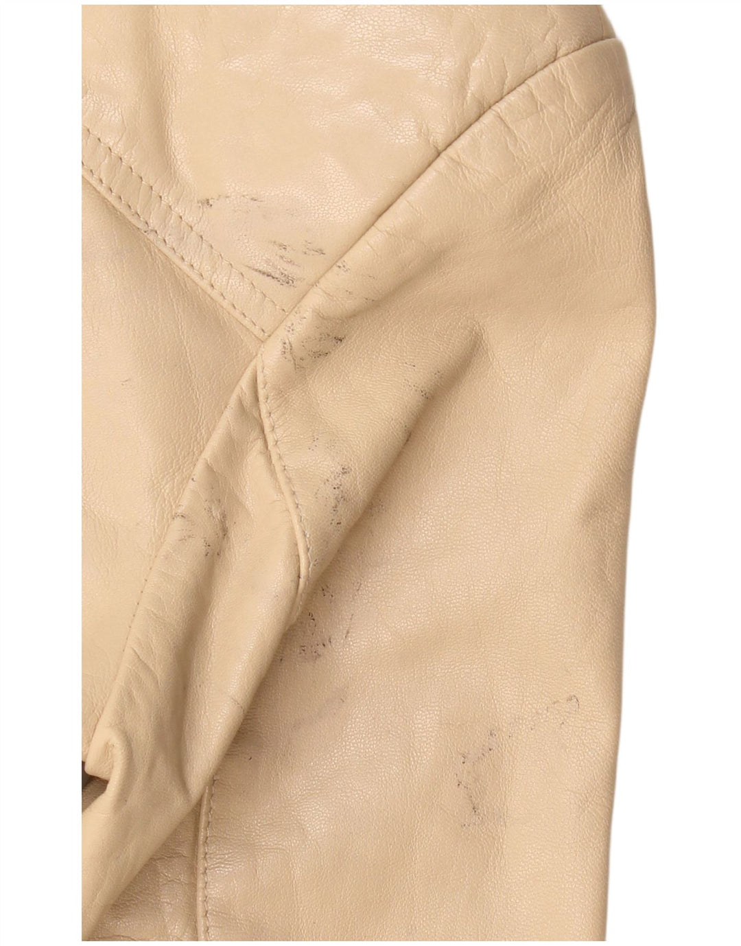 VINTAGE ženska kožna jakna sa 4 gumba IT 36 XS bež kožna