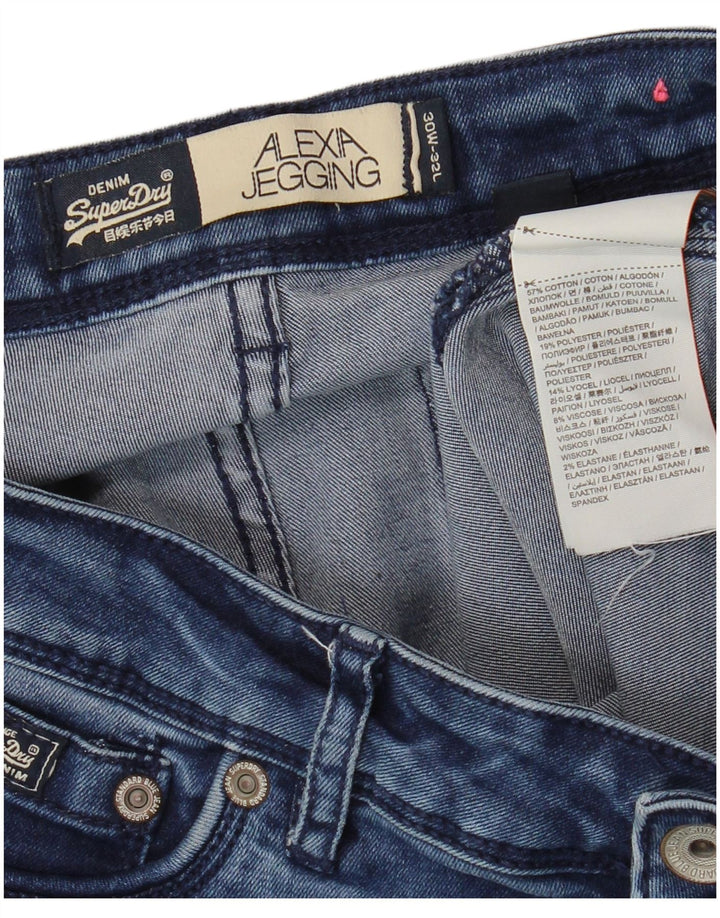 SUPERDRY ženske uske traperice Alexia Jegging W30 L32 plavi pamuk