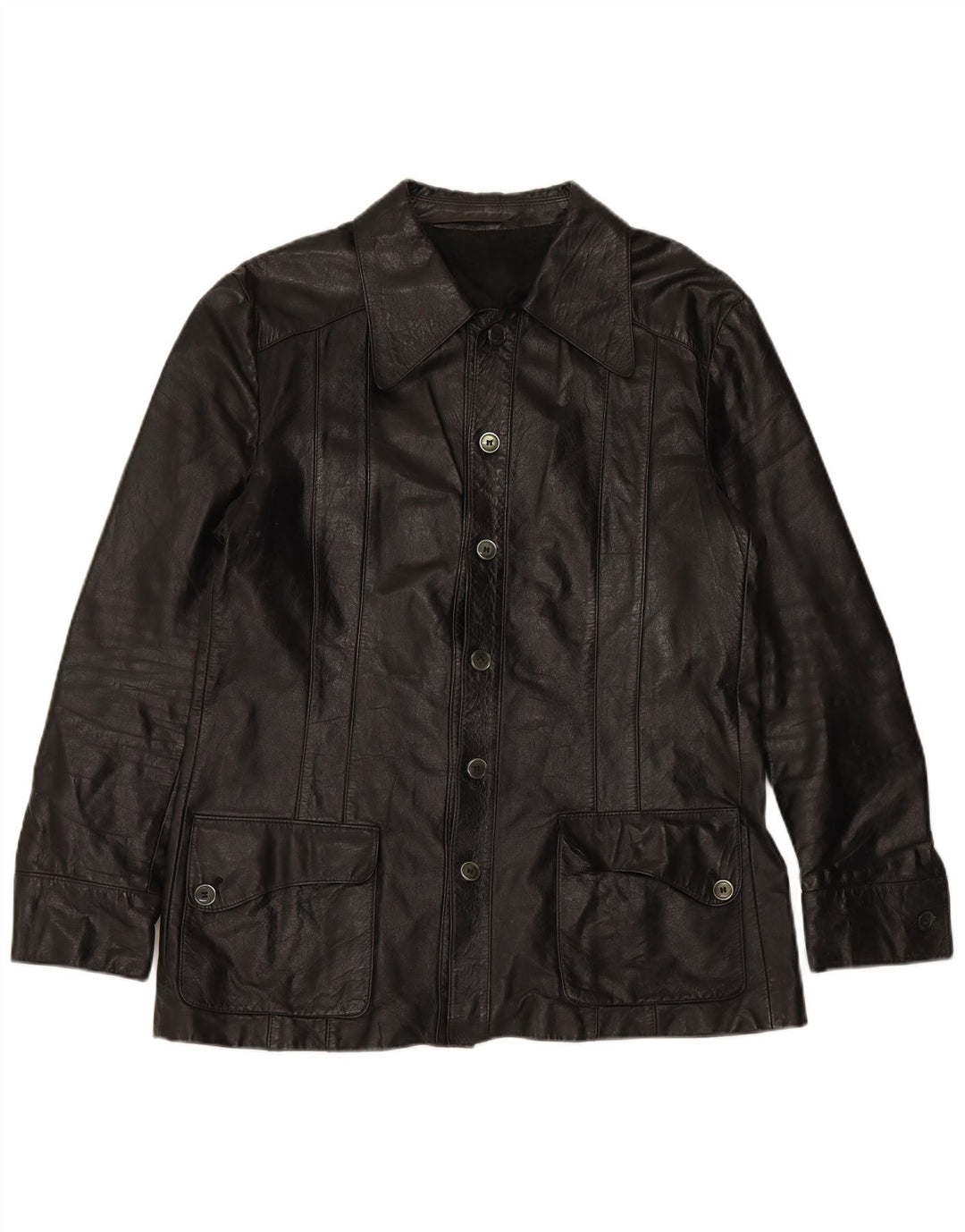 VINTAGE muška kožna jakna UK 38 srednje crna