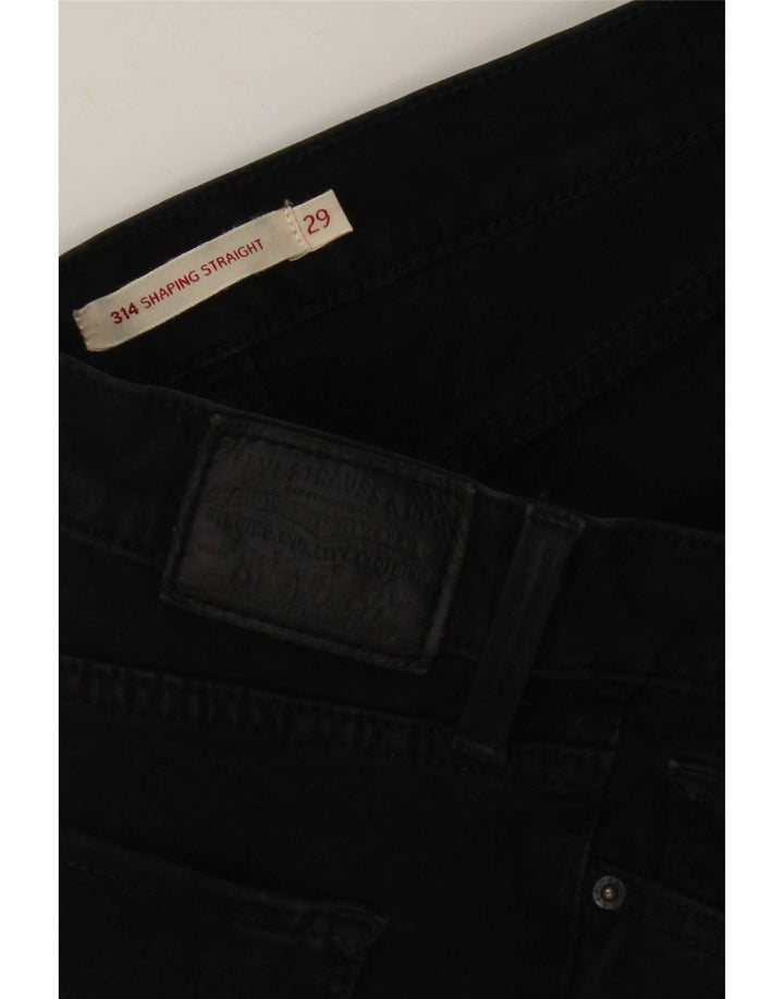 Levi's ženske 314 ravne traperice za oblikovanje W29 L28 crne