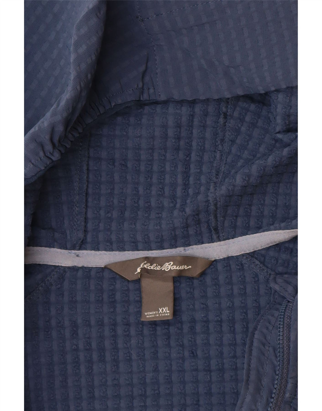 Ženska vjetrovka s kapuljačom Eddie Bauer UK 20 2XL plavi poliester