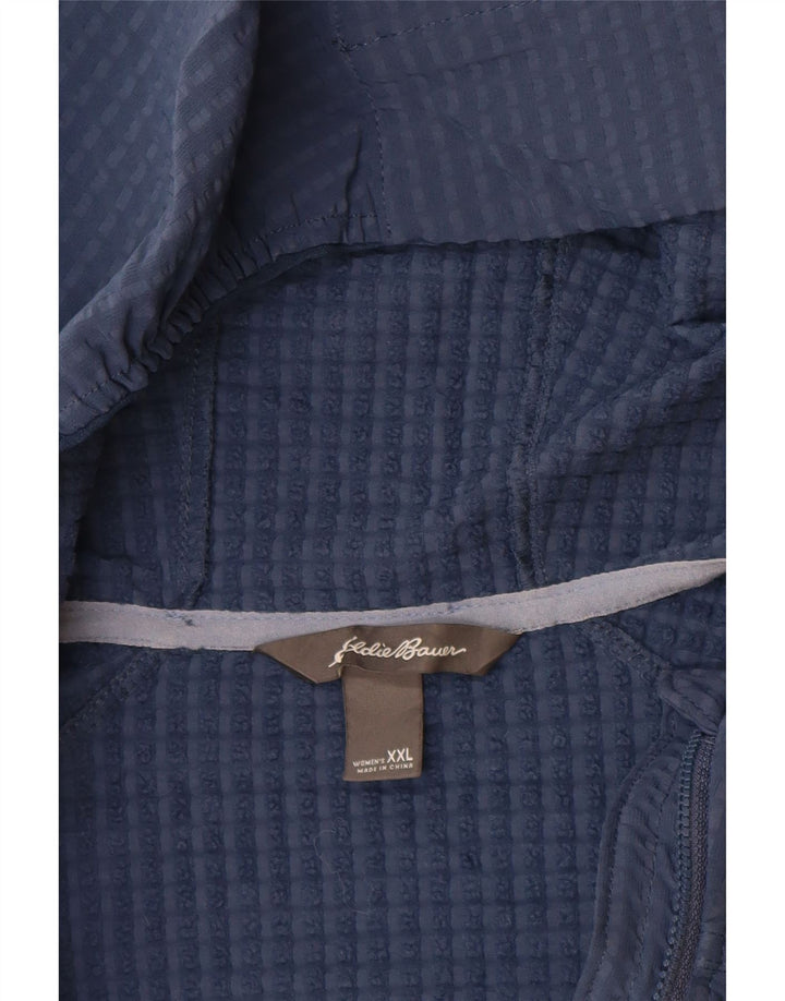 Ženska vjetrovka s kapuljačom Eddie Bauer UK 20 2XL plavi poliester