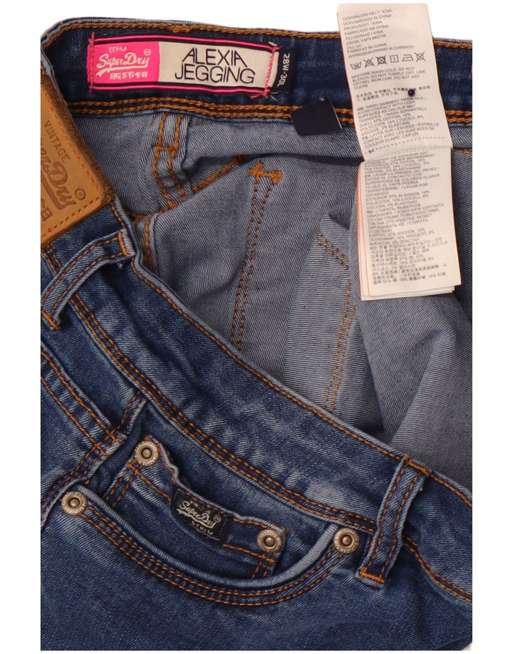 SUPERDRY ženske uske traperice Alexia Jegging W28 L28 plavi pamuk