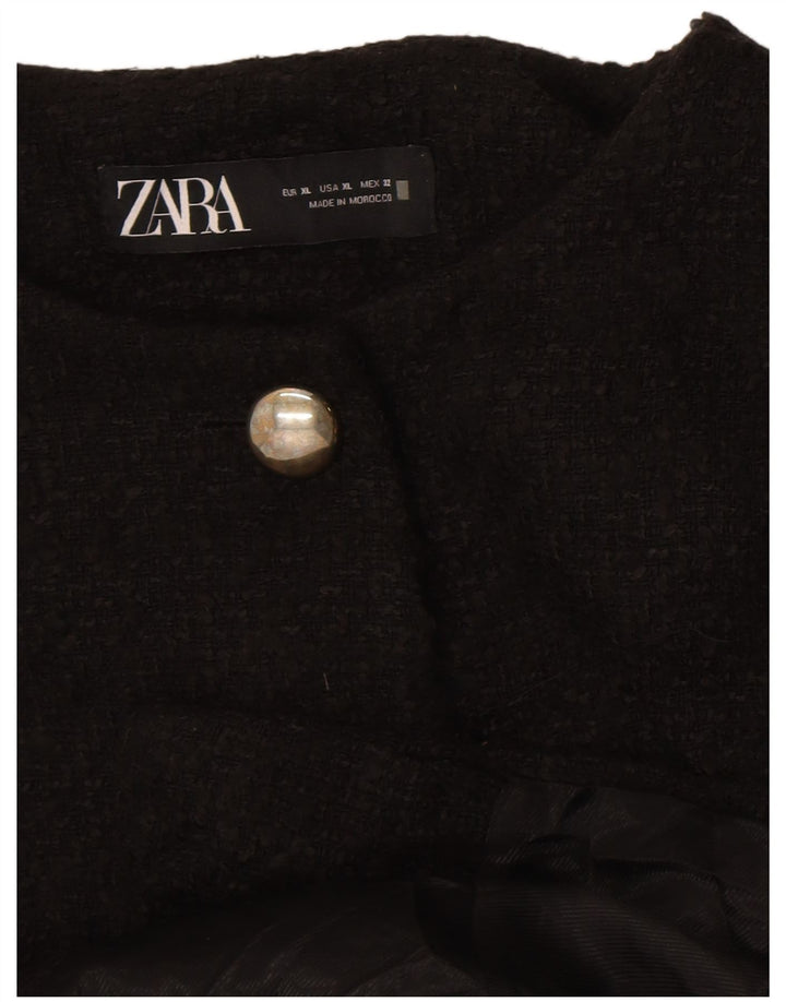 Zara ženski sako sa 4 gumba UK 18 XL crna