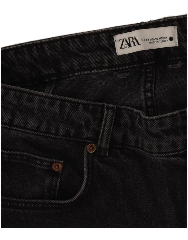 Zara ženske kratke lepršave traperice EU 44 XL W34 L26 sive