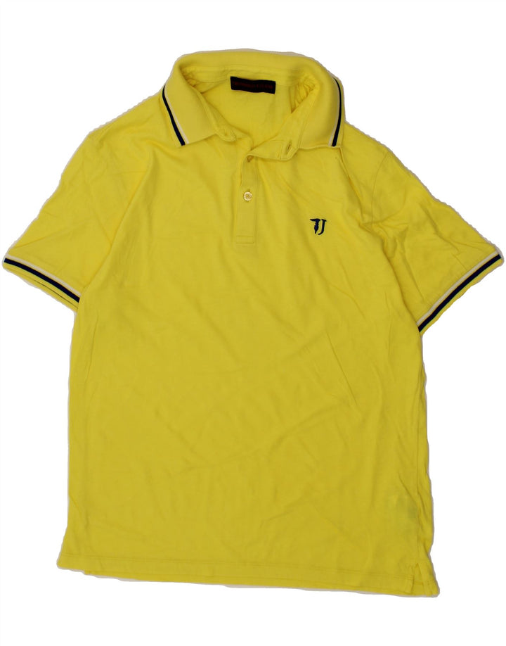 TRUSSARDI Mens Polo Shirt Small Yellow Cotton Vintage Trussardi and Second-Hand Trussardi from Messina Hembry 