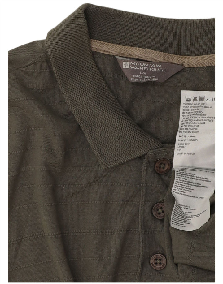Mountain Warehouse Muška polo majica Veliki kaki pamuk