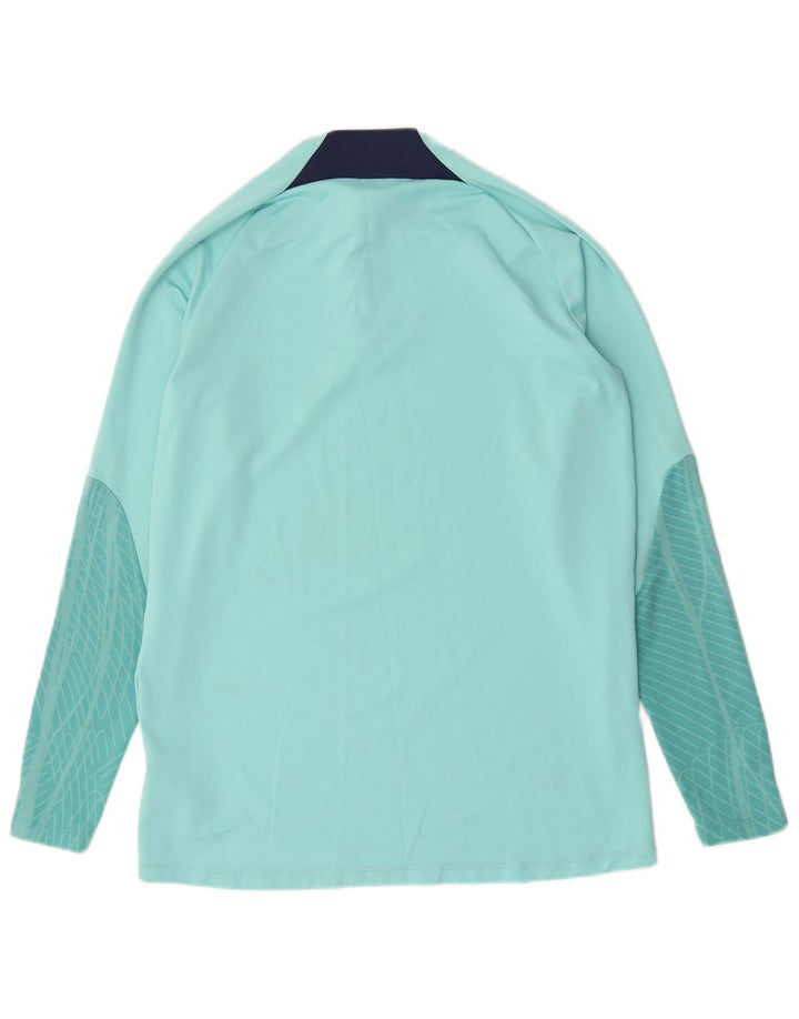 Nike Ženska pulover trenirka Dri Fit s patentnim izrezom Top UK 16 Large Tirkizna