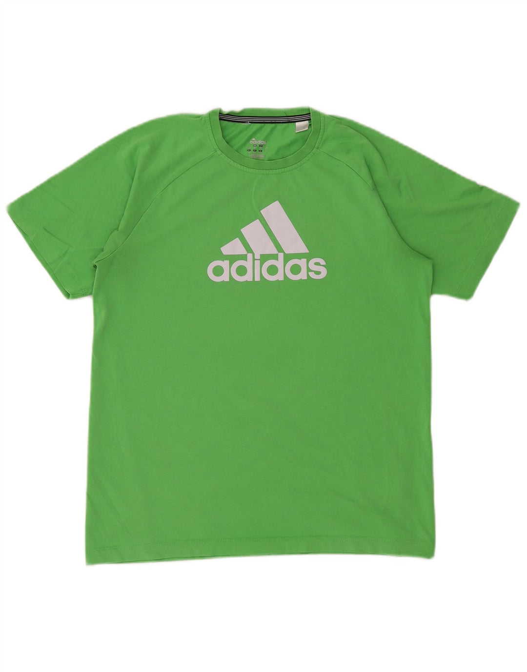 ADIDAS Boys Climalite Graphic T-Shirt Top 15-16 Years Zeleni pamuk