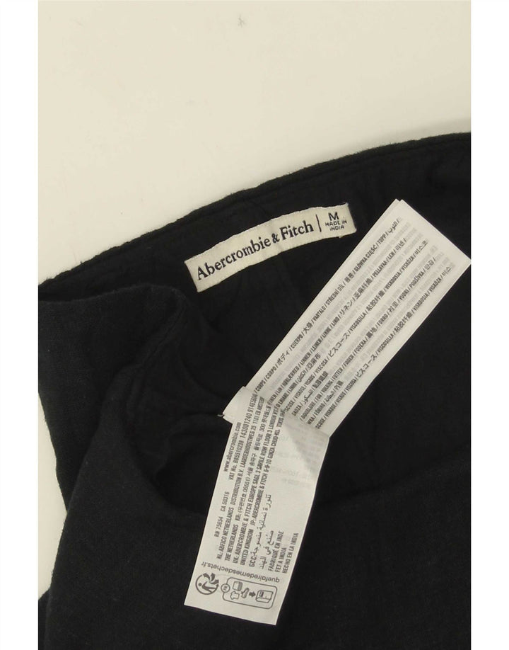 Abercrombie & Fitch Ženska kratka hlača UK 12 srednje crna lanena