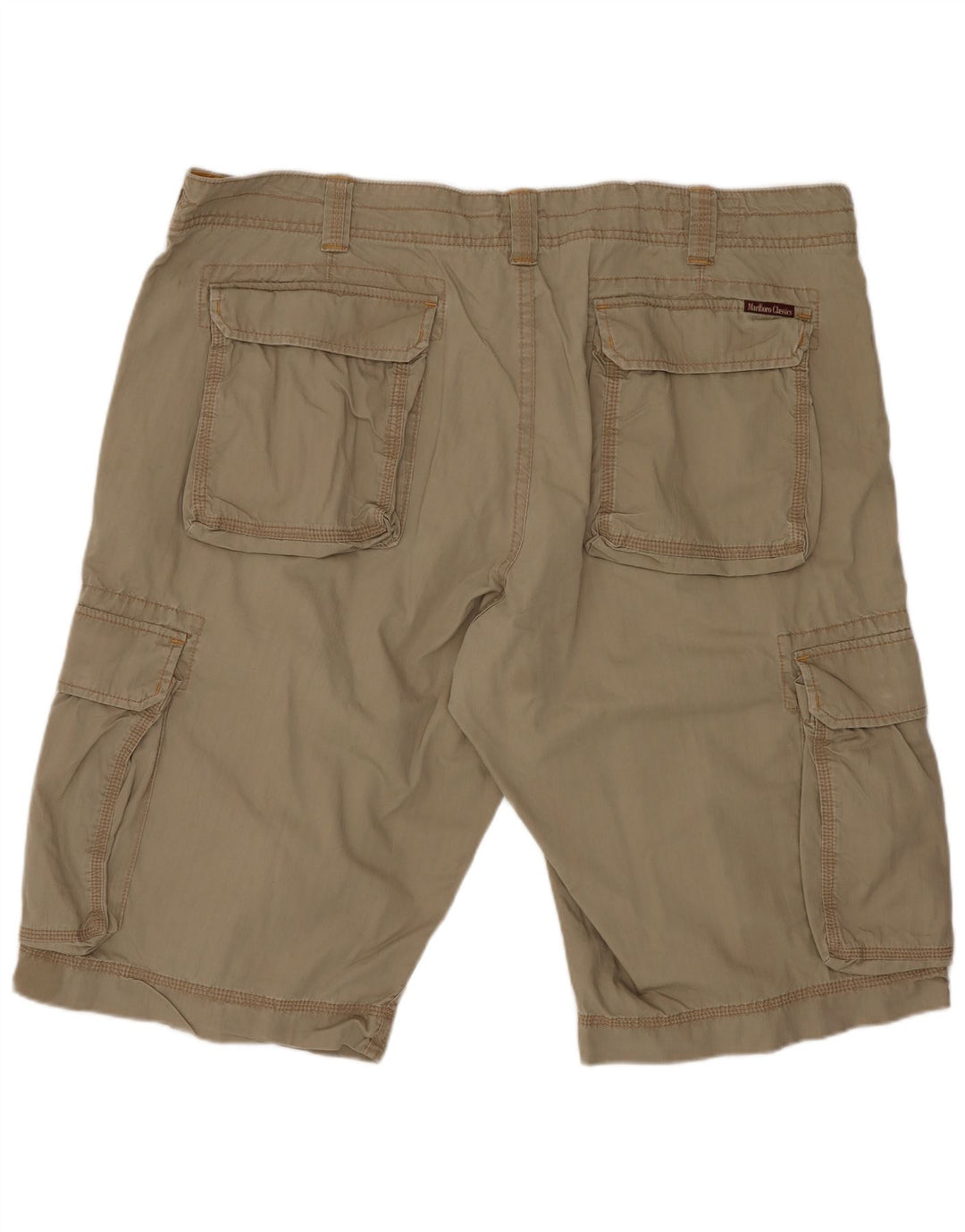 Marlboro Classics Mens Regular Fit Cargo kratke hlače W40 XL kaki pamuk