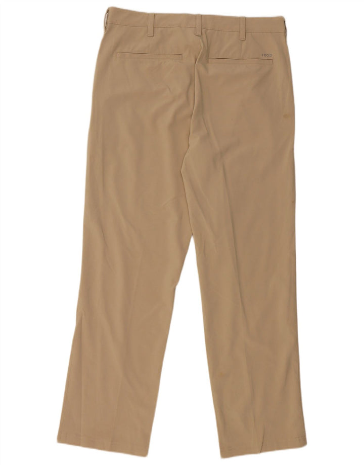 Izod ženske ravne chino hlače W32 L30 bež poliester