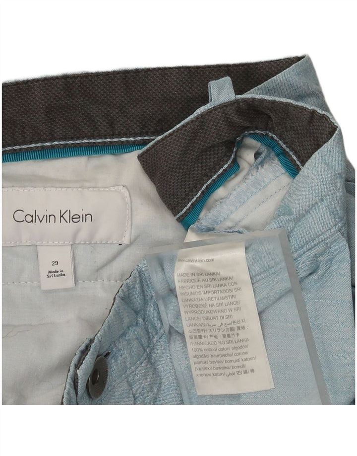 Calvin Klein muške chino kratke hlače W29 Mali plavi pamuk